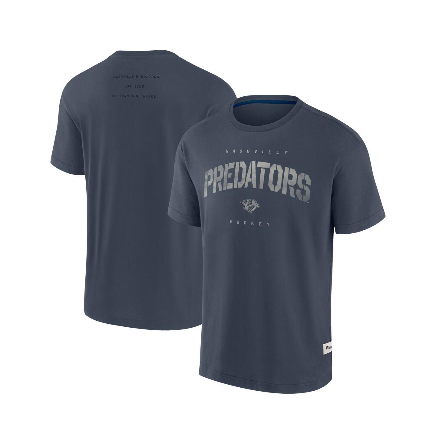 Мужская футболка Fanatics Navy Nashville Predators Elements Weathered Tonal Future Ground — фото 1