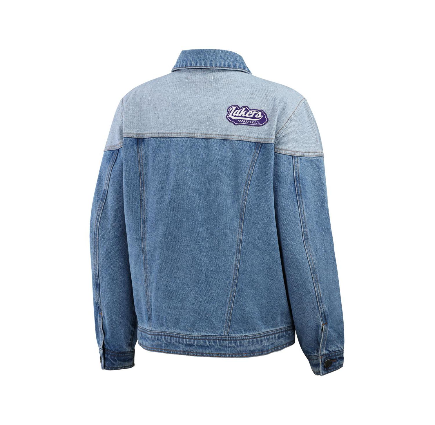 Women's Blue Los Angeles Lakers Full-Button Denim Jacket