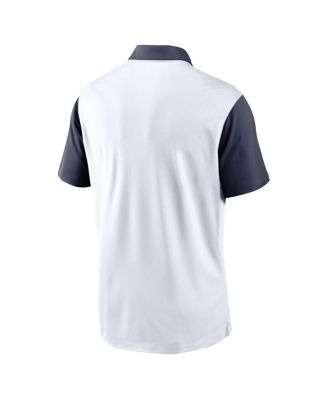 Men's White/Navy North Carolina Tar Heels Athletic Prep Alt Logo Vapor Performance Polo Shirt