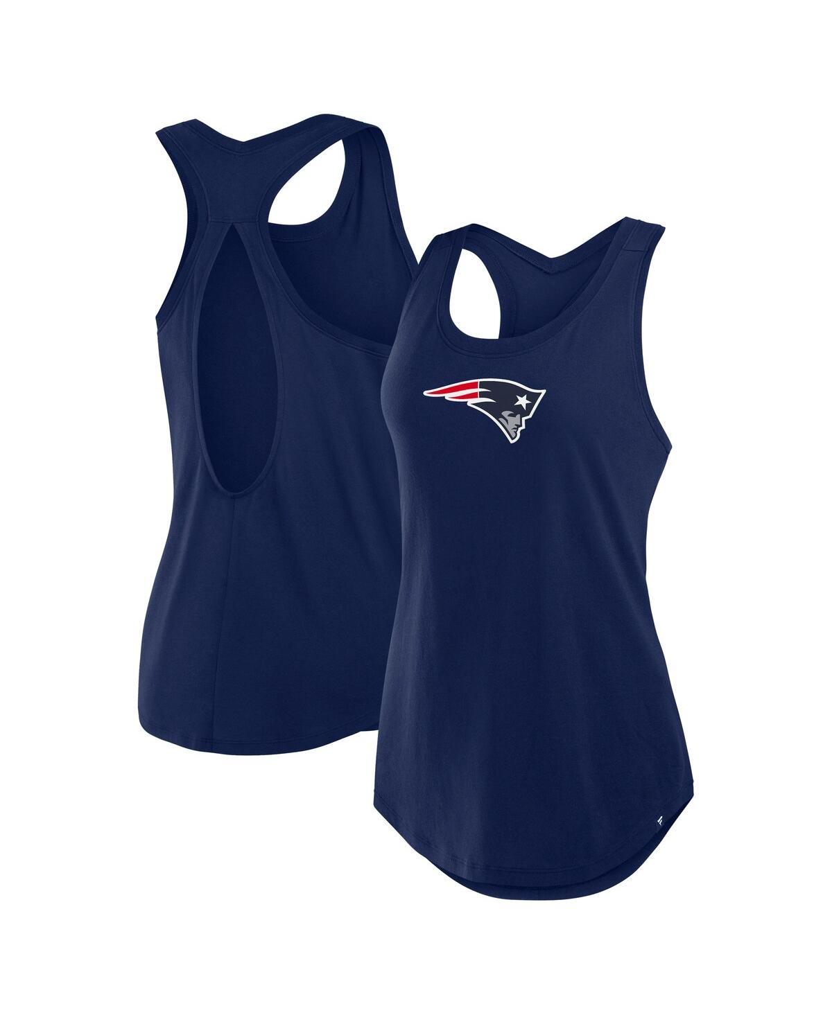 Fanatics Women's Navy New England Patriots Iron Fan Tank Top - Navy