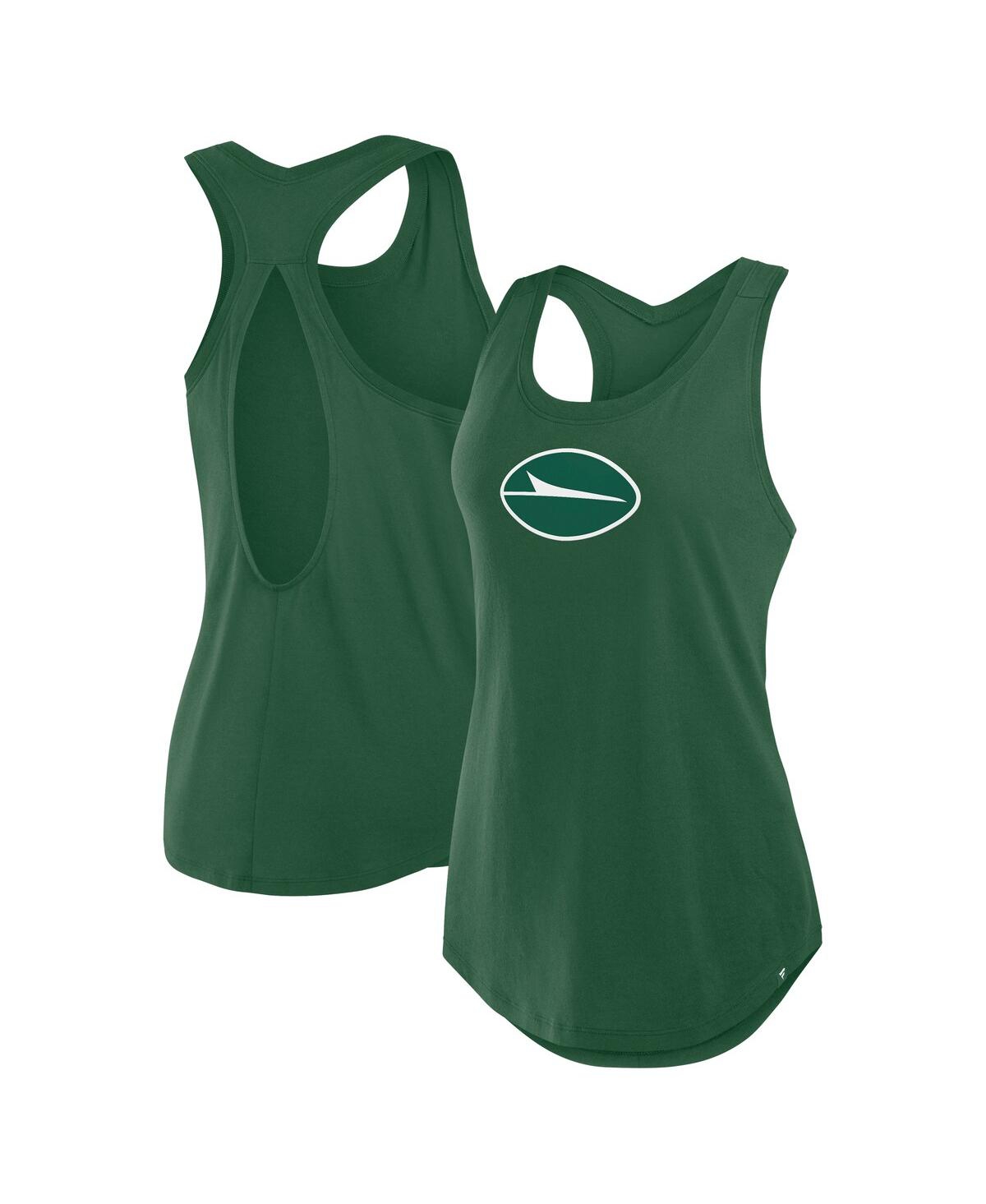 Fanatics Women's Green New York Jets Iron Fan Tank Top