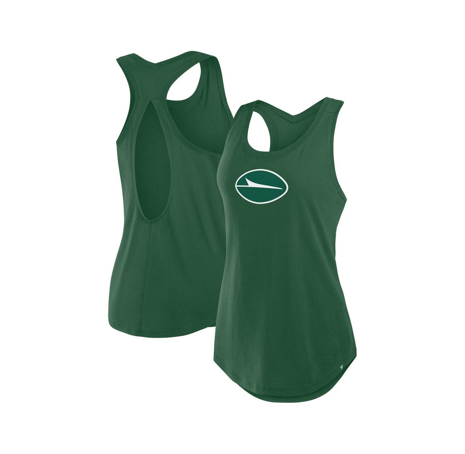 Women's Green New York Jets Iron Fan Tank Top