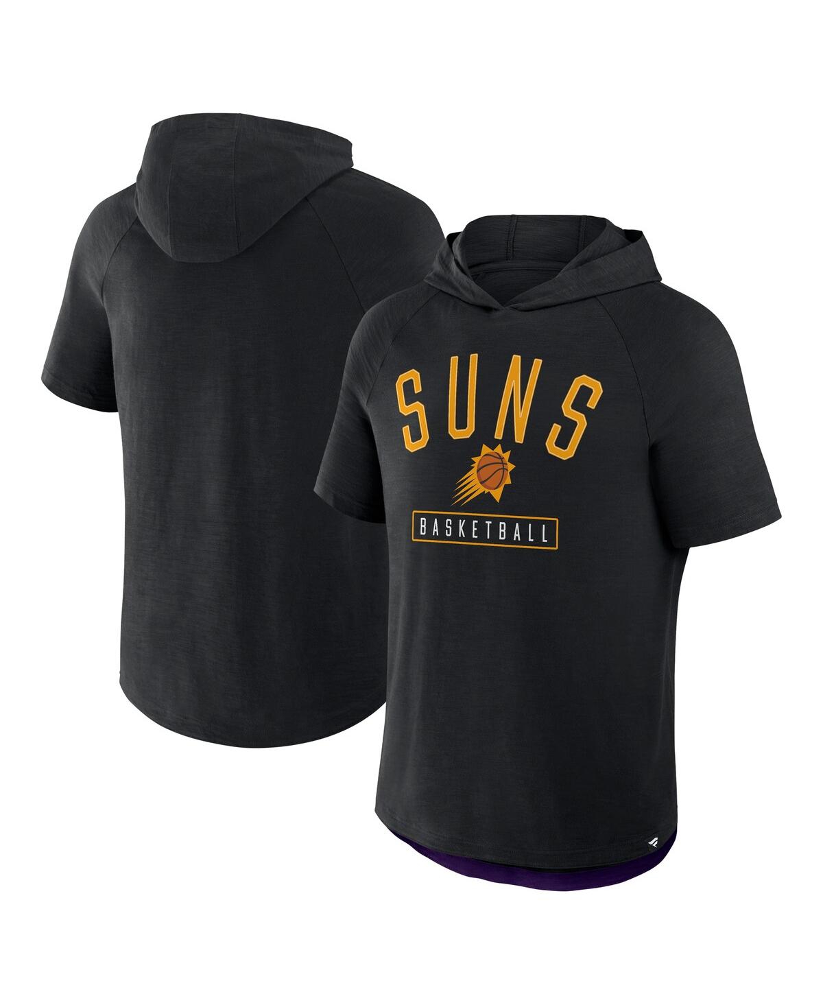 Fanatics Men's Black Phoenix Suns Pass Legend Raglan Hoodie T-shirt In Black