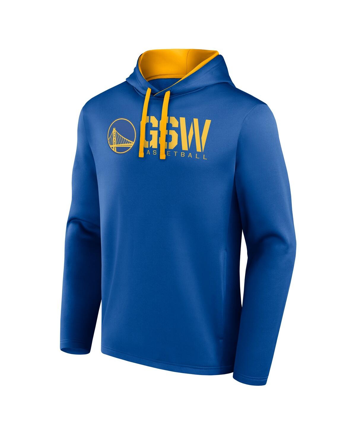 Logo Athletic Men's Royal Golden State Warriors Head Start Pullover Hoodie In Blue