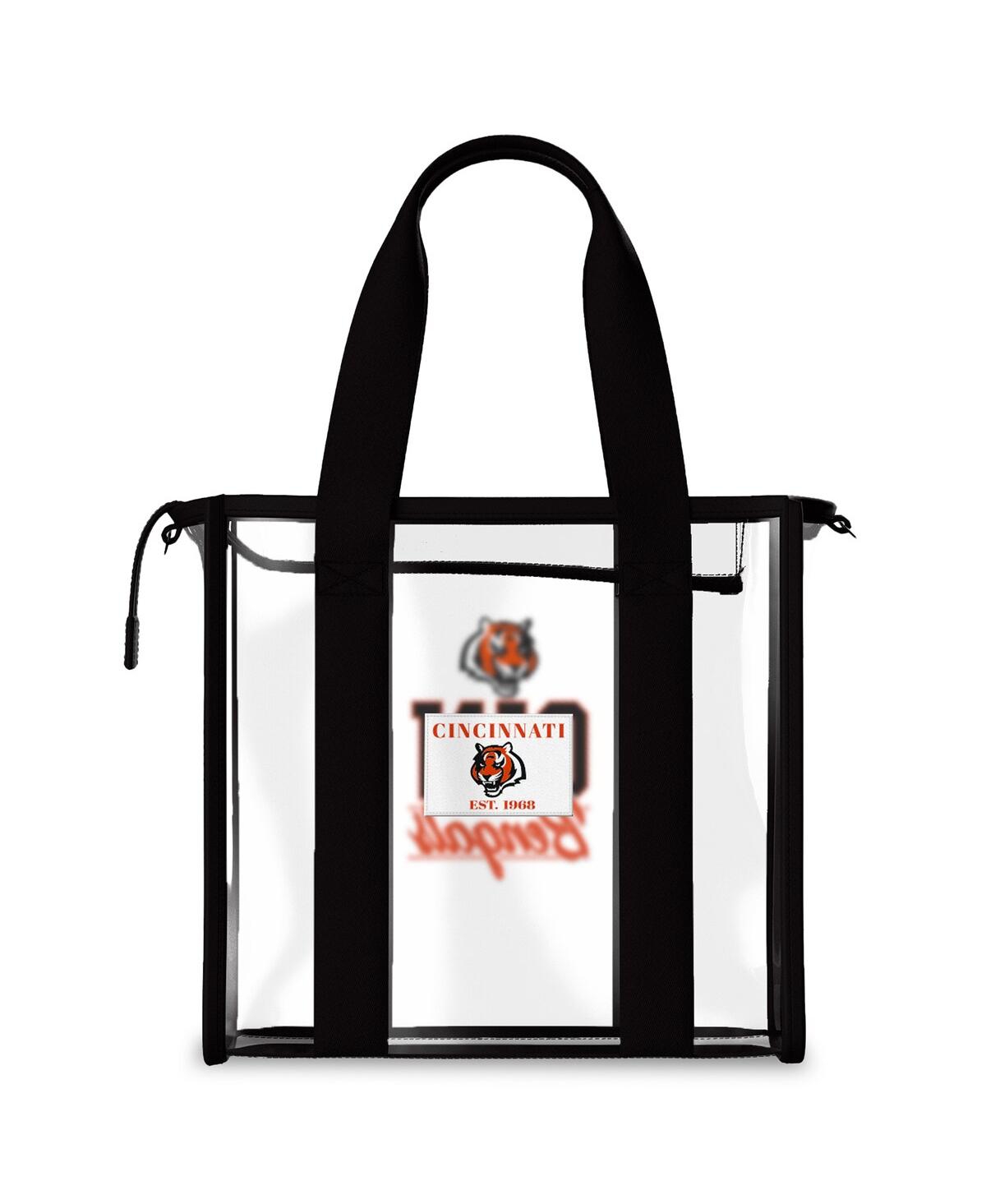 Wear By Erin Andrews Cincinnati Bengals Stadium Tote Bag With Team Color Trim In Transparent