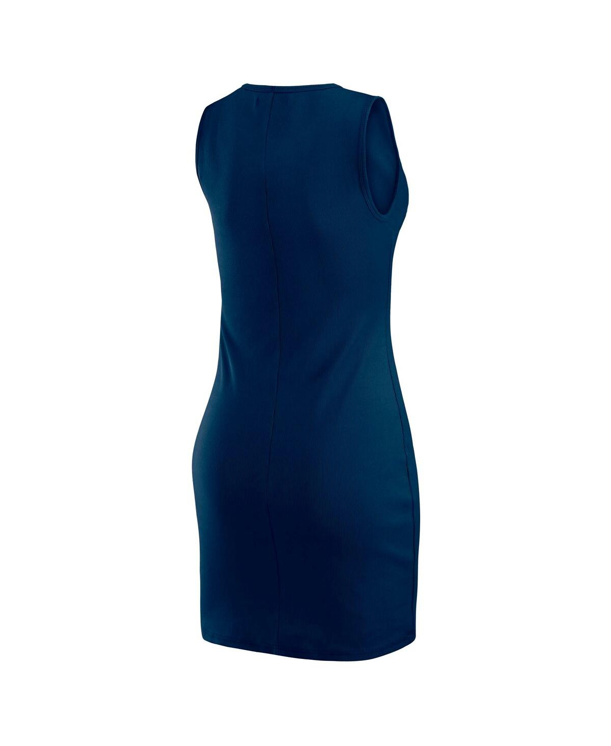 Wear By Erin Andrews Women's X Gracie Hunt College Navy Seattle Seahawks Ribbed Tank Dress In Blue