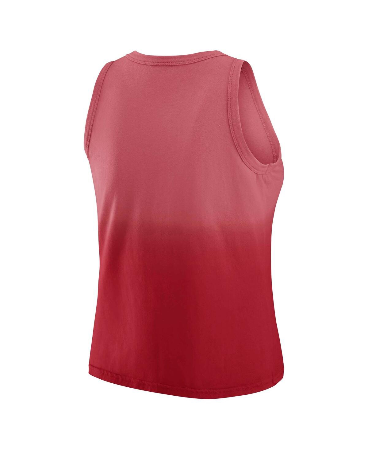 Wear By Erin Andrews X Gracie Hunt Scarlet San Francisco 49ers Ombre Tank Top In Red