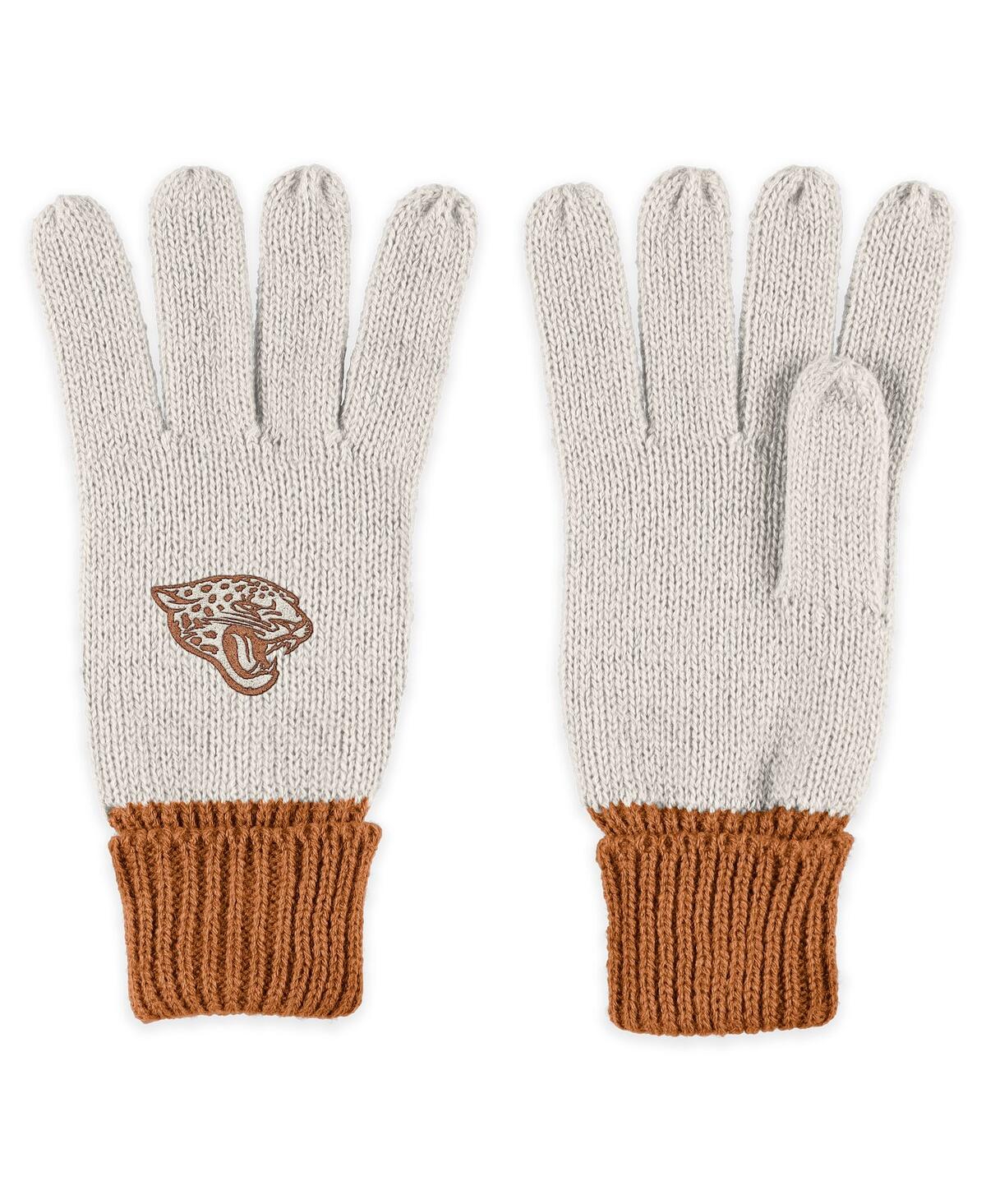 Wear By Erin Andrews Jacksonville Jaguars Tonal Scarf And Gloves Set In Brown