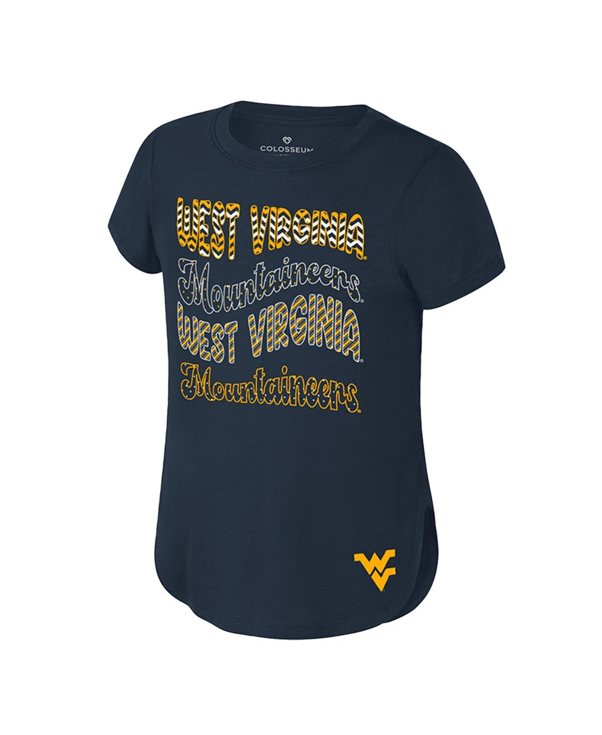 Colosseum Big Boys And Girls Navy West Virginia Mountaineers Rogan T-shirt In Blue