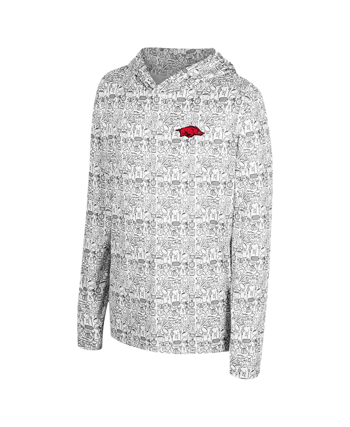 Colosseum Big Boys And Girls Black Arkansas Razorbacks All-over Print Hoodie In Gray