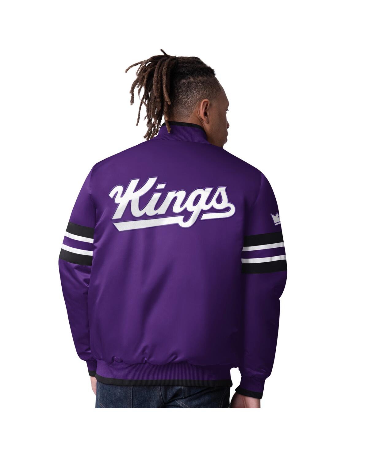 Starter Men's Purple Sacramento Kings Scout Varsity Satin Full-snap Jacket In Purple