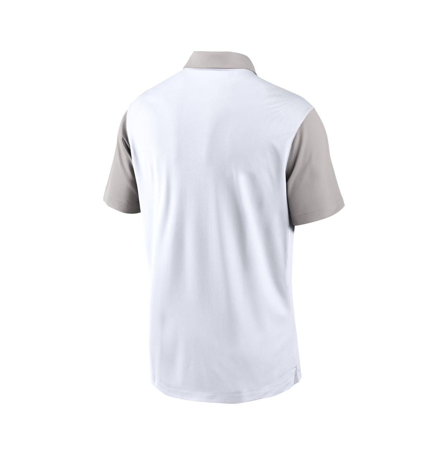 Мужское поло Nike White/Gray Oregon Ducks Athletic Prep Legacy Logo Vapor Performance Polo Shirt — фото 3