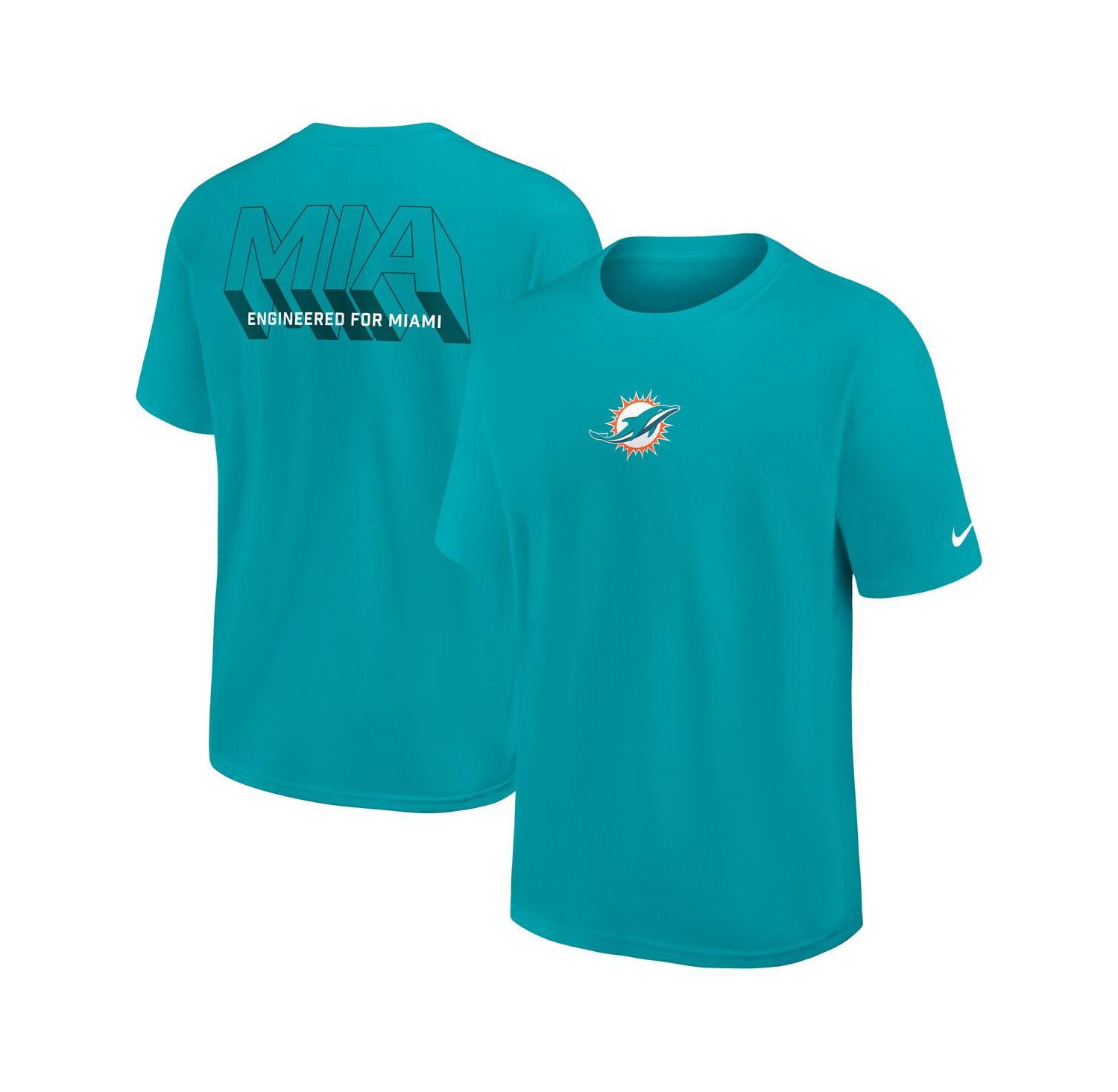 Men's Aqua Miami Dolphins Dominate the Game Essential Max90 T-Shirt
