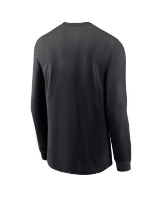 Men's Black Las Vegas Raiders Play to Win Essential Long Sleeve T-Shirt