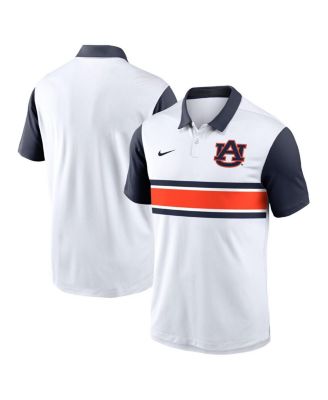 Nike - Men's White/Navy Auburn Tigers Primetime Campus Pattern Vapor Performance Polo