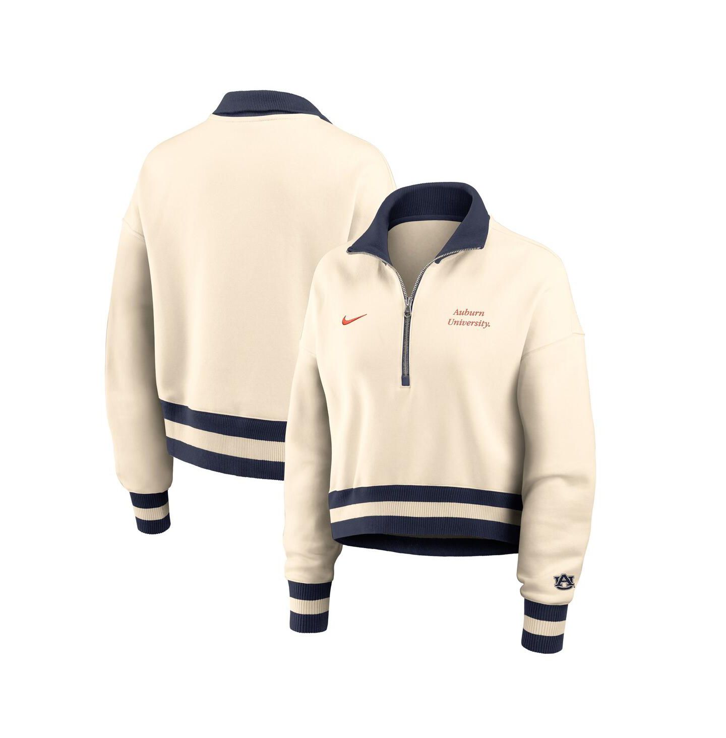 Женский свитшот Nike Tan Auburn Tigers Legacy Half-Zip — фото 1