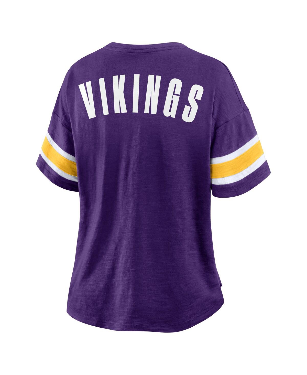 Fanatics Women's Purple Minnesota Vikings Redzone Curl Route T-shirt In Purple