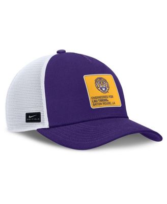 Men's Purple/White LSU Tigers 2025 On-Field Rise Engineered Trucker Adjustable Hat