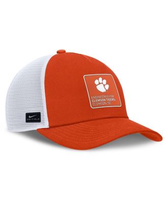 Men's Orange/White Clemson Tigers 2025 On-Field Rise Engineered Trucker Adjustable Hat