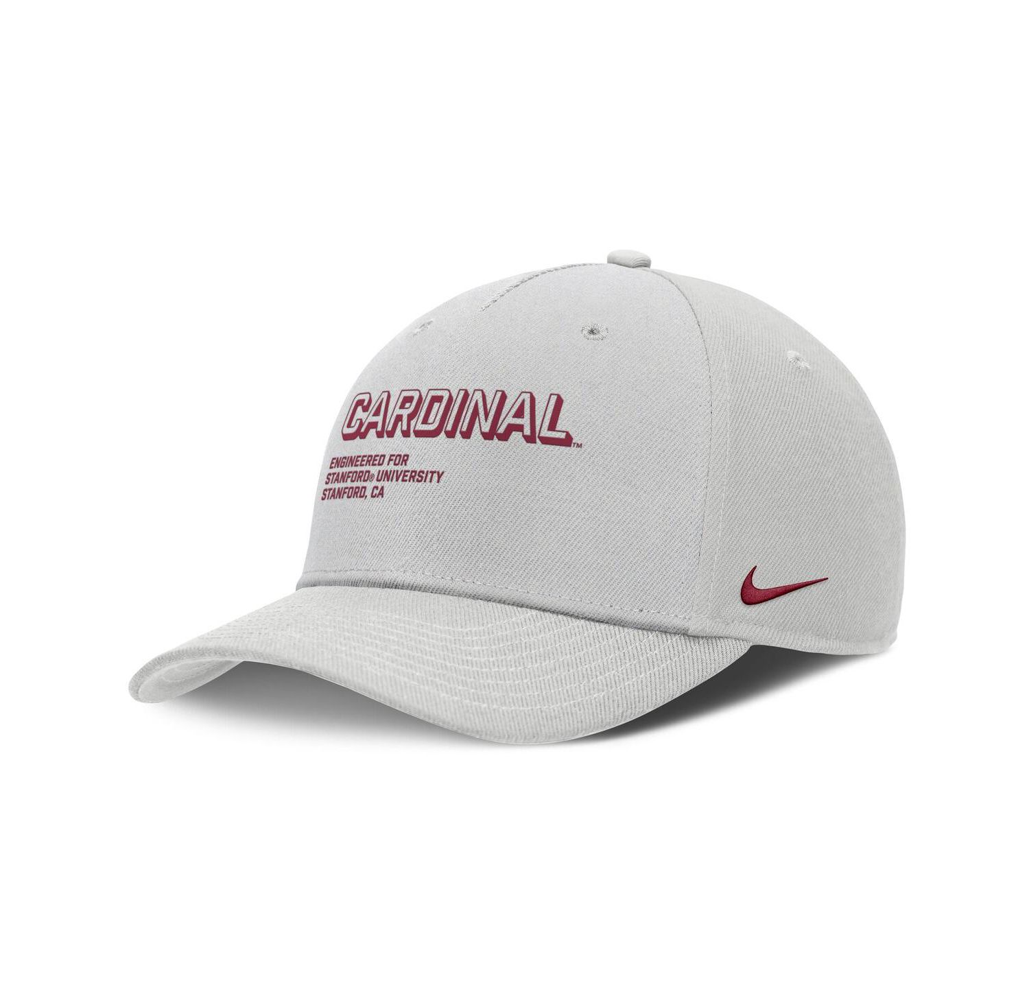 Men's Gray Stanford Cardinal 2025 Sideline Dust Pinched Rise Adjustable Hat