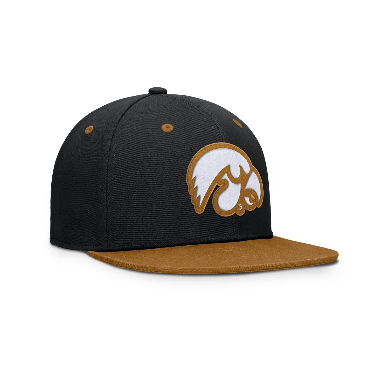Men's Black/Brown Iowa Hawkeyes NoBo Fitted Hat