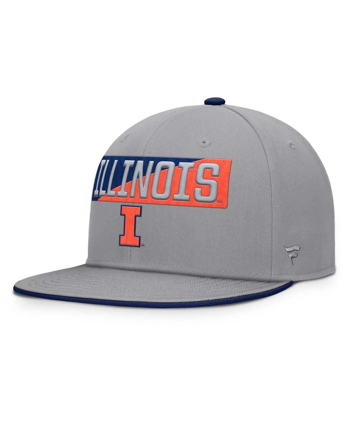 Мужская серая бейсболка Illinois Fighting Illinini Duo Snapback
