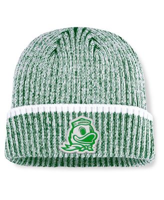 Fanatics - Men's Green/White Oregon Ducks Haze Cuffed Knit Hat