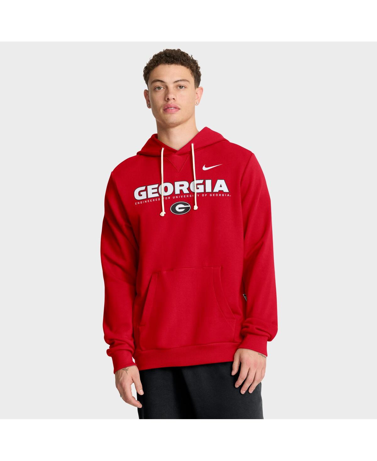 Nike Red Georgia Bulldogs 2025 Sideline Standard Issue Dri-fit Hoodie In Red