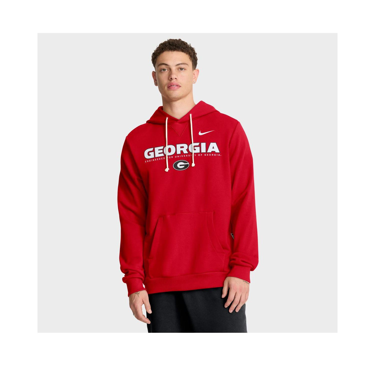 Men's Red Georgia Bulldogs 2025 Sideline Standard Issue Dri-FIT Hoodie
