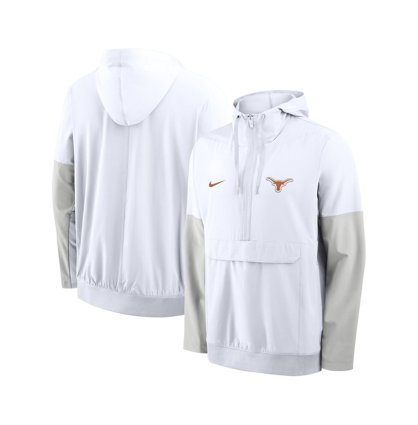 Мужская куртка Nike White Texas Longhorns Anorak Half-Zip Hoodie Jacket — фото 1