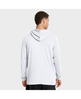 Men's White Texas Longhorns 2025 Sideline Performance Long Sleeve Hoodie T-Shirt