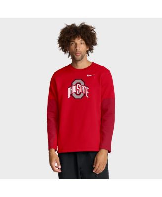 Nike - Men's Scarlet Ohio State Buckeyes 2025 Sideline Coach Performance Long Sleeve T-Shirt