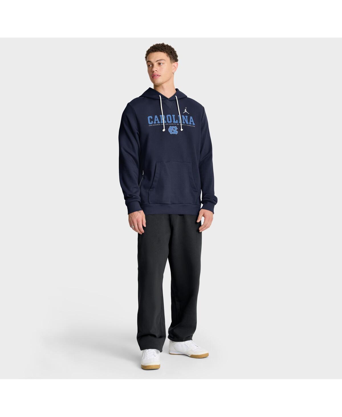 Jordan Men's Navy North Carolina Tar Heels 2025 Sideline Standard Issue Dri-fit Hoodie In Blue