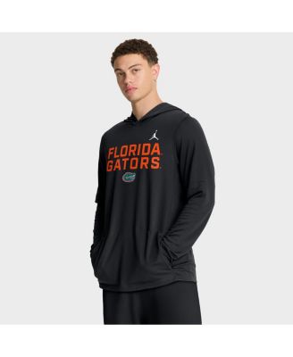 Jordan - Men's Black Florida Gators 2025 Sideline Performance Long Sleeve Hoodie T-Shirt