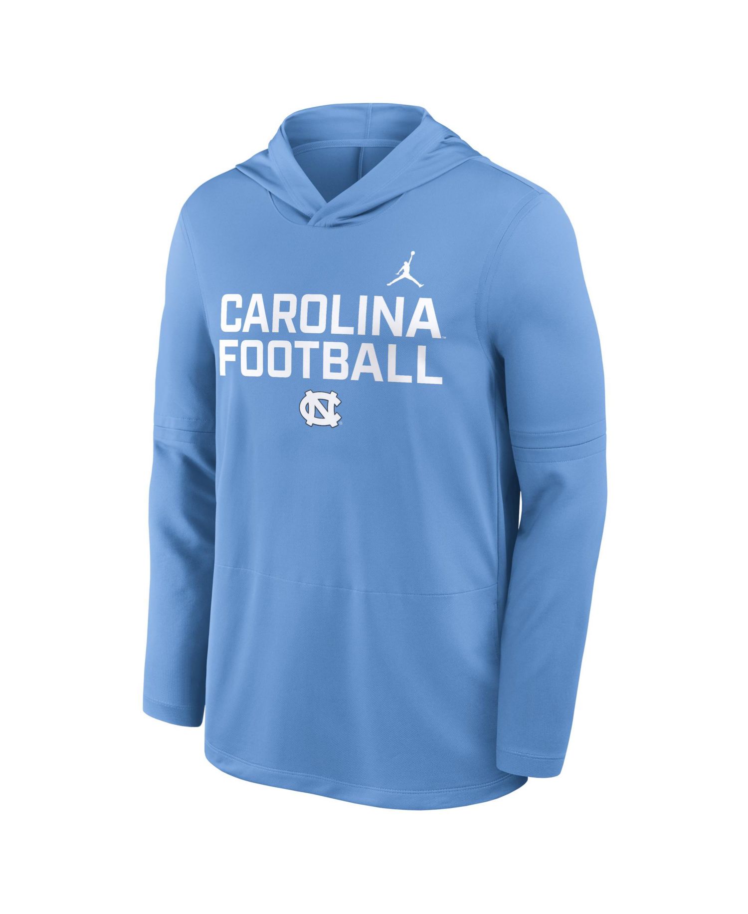 Men's Carolina Blue North Carolina Tar Heels 2025 Sideline Performance Long Sleeve Hoodie T-Shirt