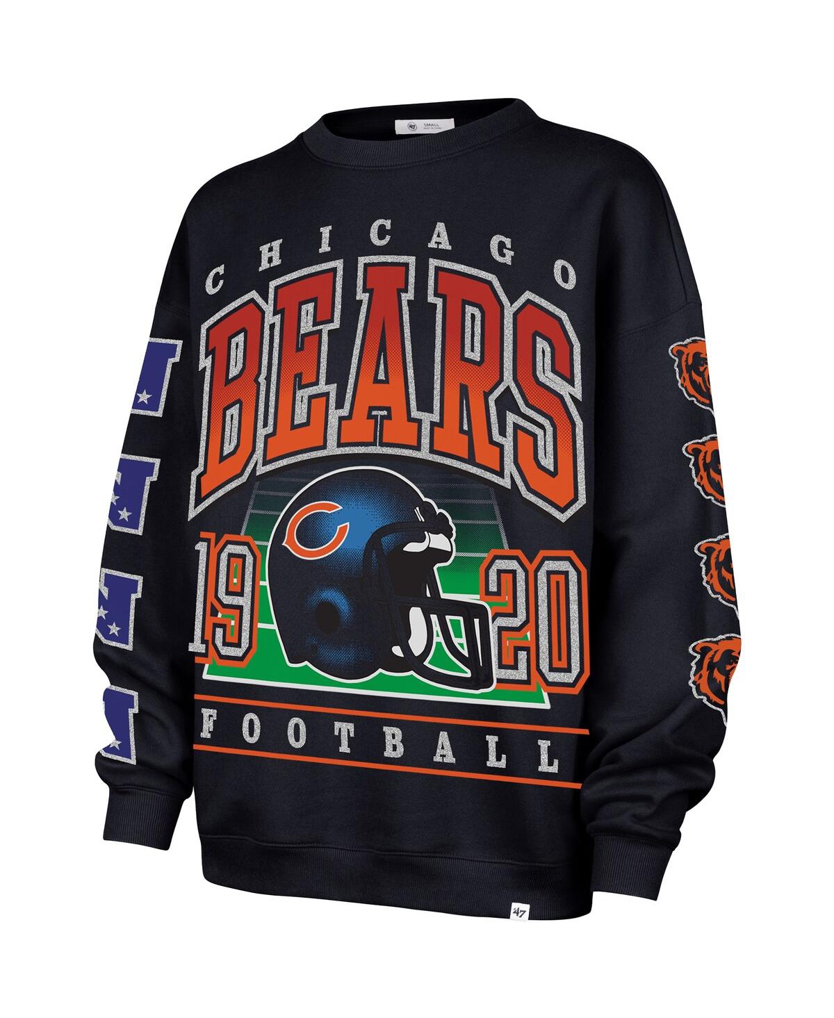 47 Brand '47  Navy Chicago Bears Go Big Oversized Pullover Sweatshirt In Multi
