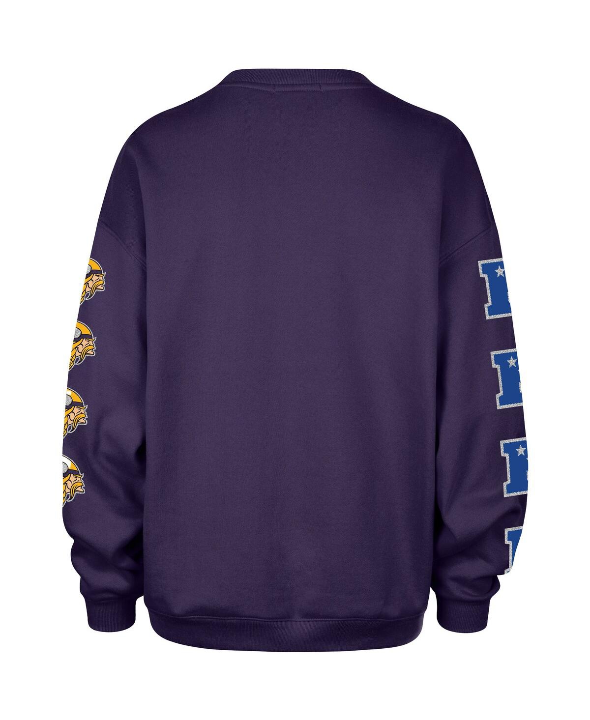 47 Brand '47  Purple Minnesota Vikings Go Big Oversized Pullover Sweatshirt In Purple
