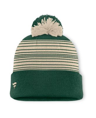 Green Minnesota Wild Fundamental Spirit Cuffed Pom Knit Hat