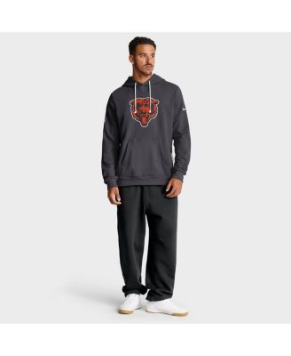 Men's Anthracite Chicago Bears Sideline Standard Issue Initial Home Dri-FIT Hoodie