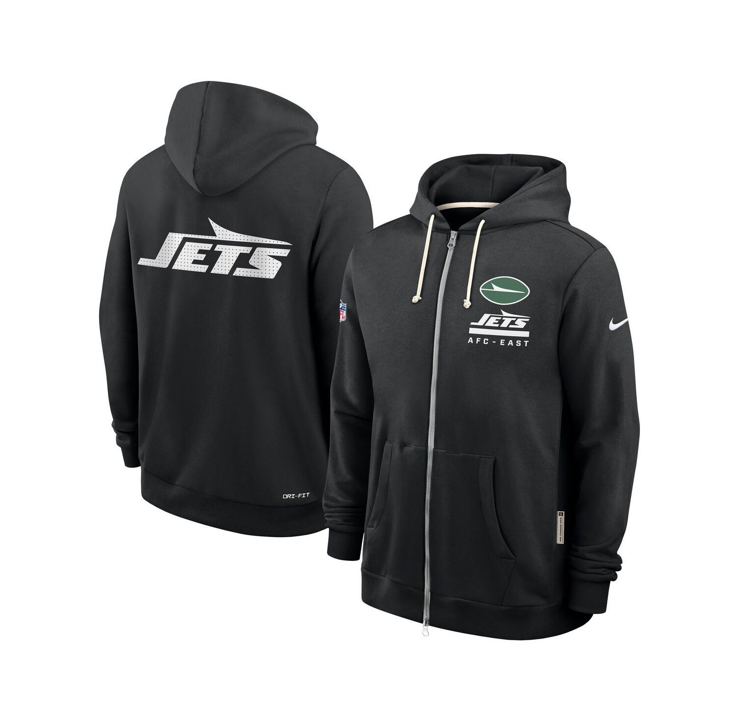 Men's Black New York Jets Sideline Standard Issue Utility Player Dri-FIT Full-Zip Hoodie