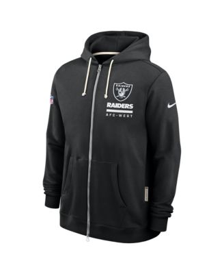 Men's Black Las Vegas Raiders Sideline Standard Issue Utility Player Dri-FIT Full-Zip Hoodie