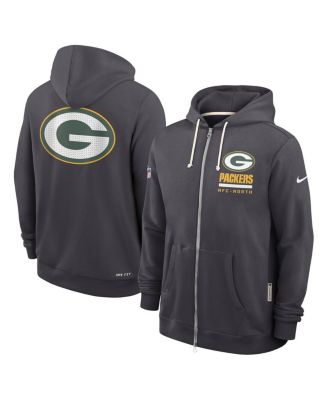 Men's Anthracite Green Bay Packers Sideline Standard Issue Utility Player Dri-FIT Full-Zip Hoodie