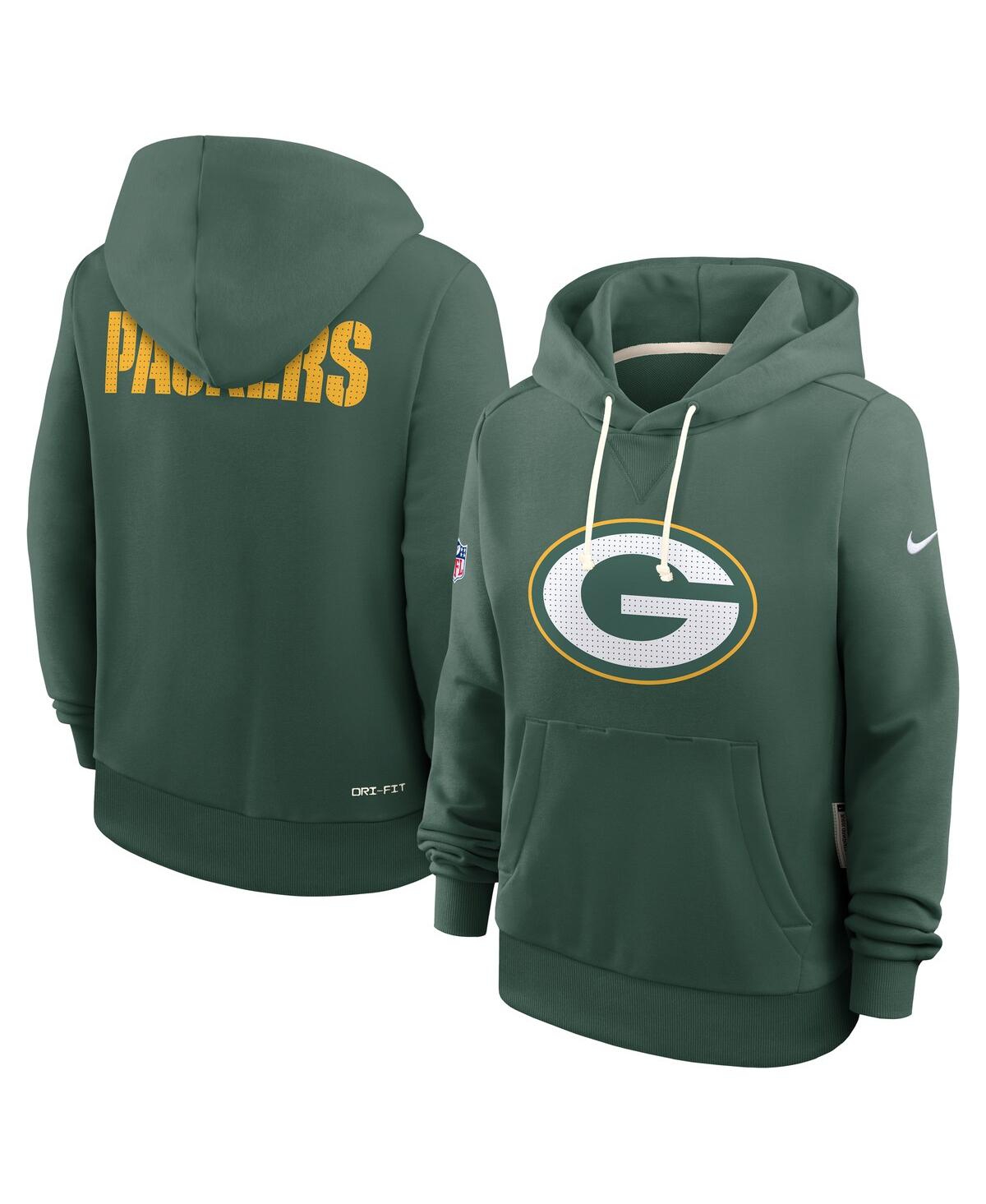 Nike Green Green Bay Packers Sideline Standard Issue Initial Home Dri-fit Hoodie In Green