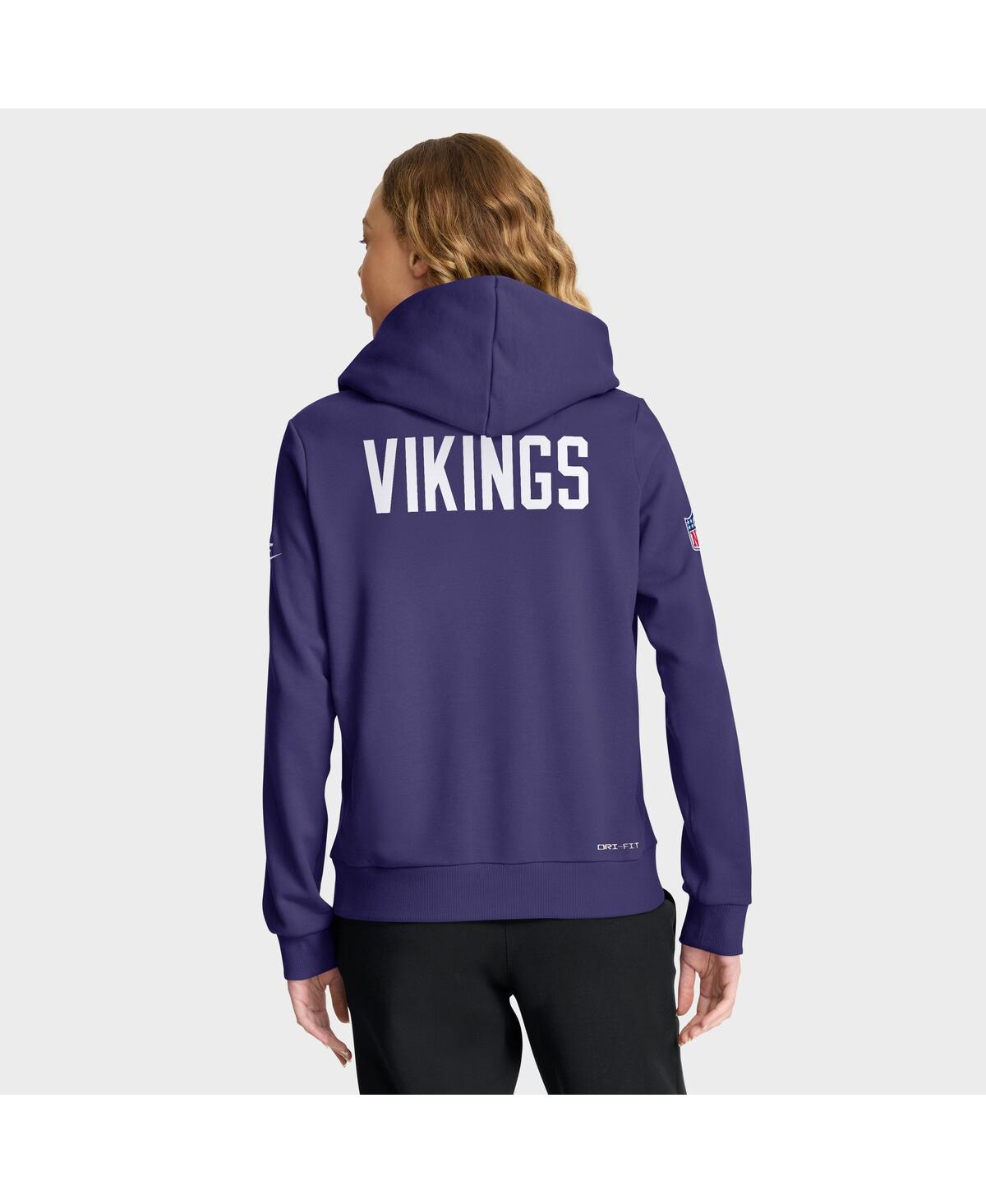Nike Purple Minnesota Vikings Sideline Standard Issue Throwback Dri-fit Hoodie In Purple