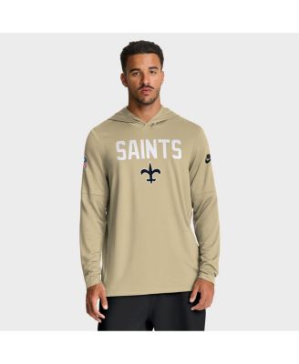 Nike - Gold New Orleans Saints Sideline Alt Pack Dri-FIT Lightweight Hooded T-Shirt