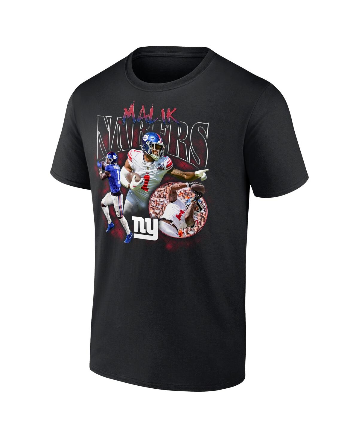Fanatics Men's Malik Nabers Black New York Giants Notorious Player Graphic T-shirt In Black