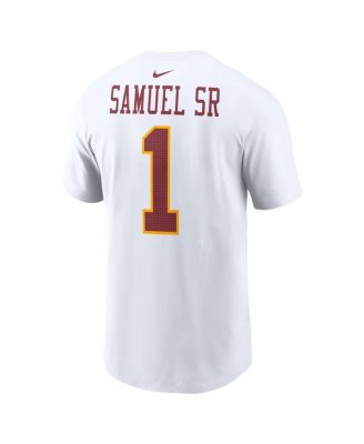 Men's&nbsp;Deebo Samuel Sr White Washington Commanders Player Name Number T-Shirt