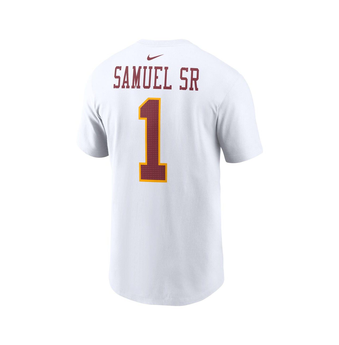 Мужская футболка Nike Deebo Samuel Sr White Washington Commanders Player Name & Number — фото 2