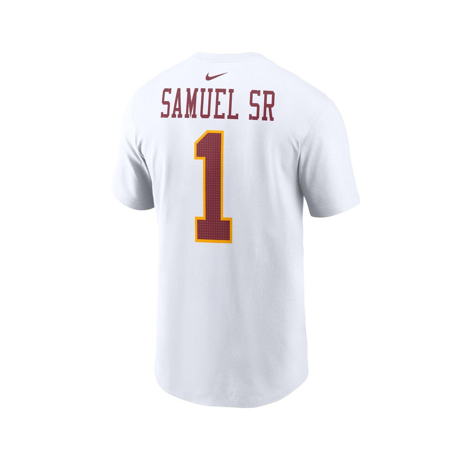 Men's Deebo Samuel Sr White Washington Commanders Player Name & Number T-Shirt