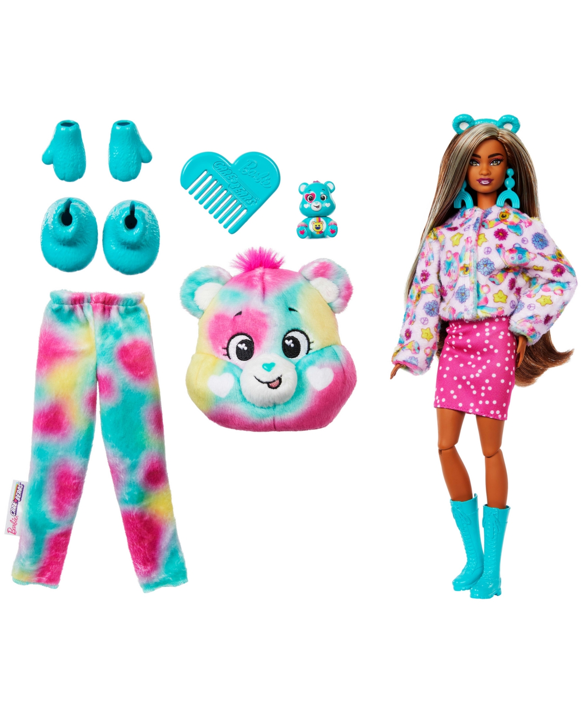 Barbie Cutie Reveal Care Bears Doll And Accessories In Pink